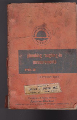 Plumbing Roughing-In Measurements PR-3 American Radiator &amp; Standard Sanitary