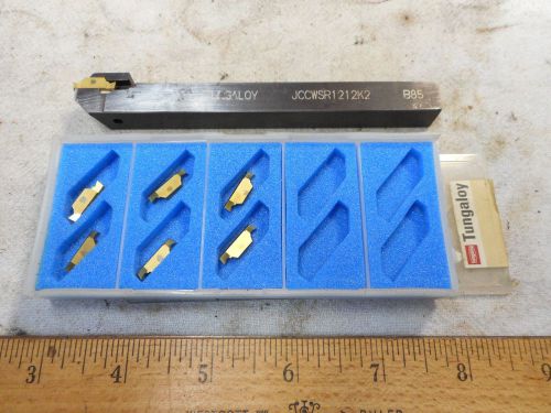 Tungaloy jccwsr1212k2 b85 groover tool holder with 6 inserts used excellent cond for sale