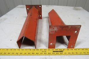 18-1/4&#034; tall 4 bolt pallet rack frame protector orange teardrop lot of 2 for sale