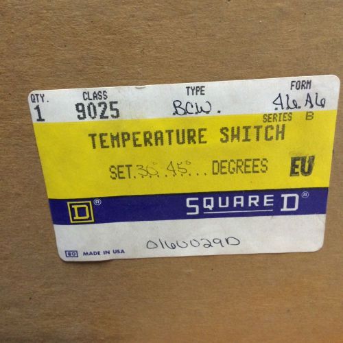 Square D 9025 Temperature Switch 9025-BCW-46  NEW