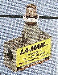 Speed control valve 1/8&#034; npt 1/4&#034; body by la-man pn sas2000-01 new! for sale