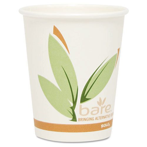 Bare PCF Hot Drink Cups, Paper, 10oz, 1000/Carton