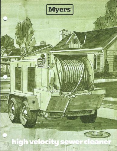 Equipment Brochure - Myers - MHV 36 - High Velocity Sewer Cleaner - 1976 (E3138)