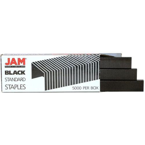 JAM Paper Staples -  Black Standard Size Staples (.5 x .25 inch) - Box of 5000