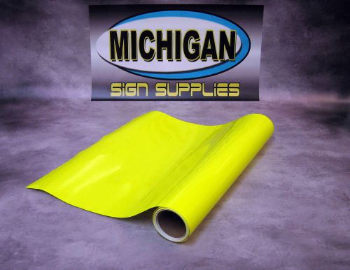 Yello Fluorescent Sign Vinyl 24&#034; x 1 LINEAR FOOT &lt;&gt;Great for Race Cars, Decals&lt;&gt;