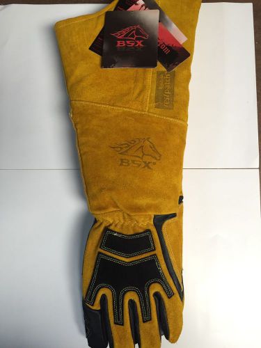 Revco BSX BS99 Premium Grain Pig Skin/Cowhide Long Cuff Stick Welding Gloves XL