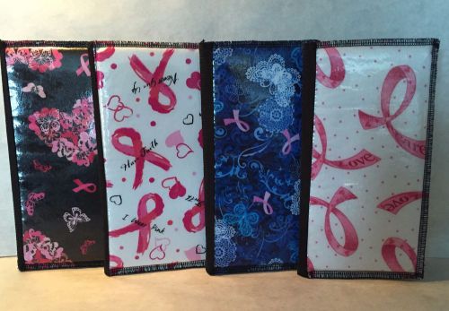 Server book - wallet / pink ribbon cancer awareness material for sale
