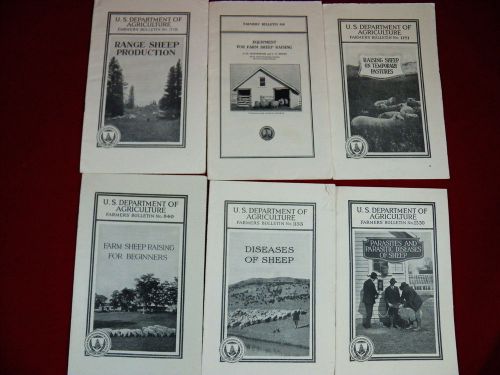 USDA Sheep Production bulletins set of 6 from 20s/30s PB G 160427