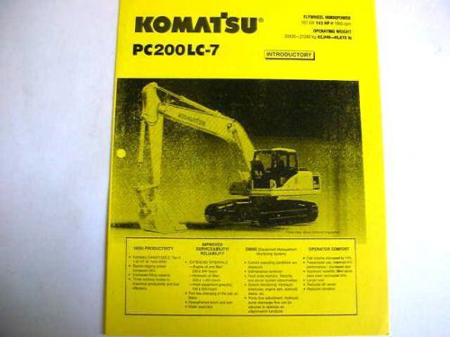 Komatsu PC200LC-7 Hydraulic Excavator Brochure