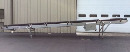 Hiley 24 inch wide x 29 feet long food belt incline conveyor for sale