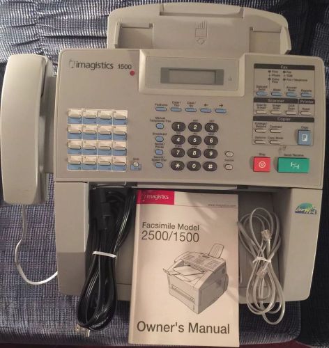 Imagistics Model 1500 Fax Machine w/ Manual, Tray, &amp; Installed Toner - FREE SHIP