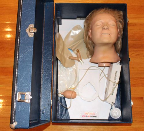 Laerdal Life/form Adult Airway Management Trainer Resusci Anne w/ Case and Stand