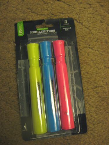 3 CaseMate Highlighters Multiple Colors...NEW  5 1/4&#034; Long
