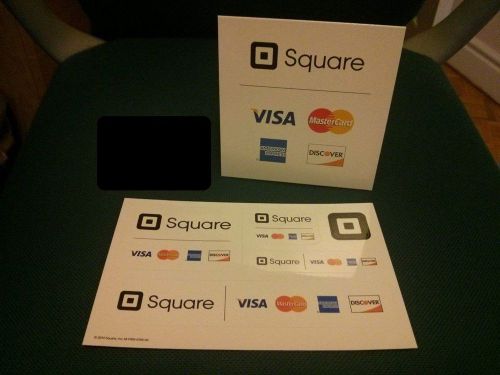 Square Credit Card Reader Business Decals/Logos - Sales Promotional Material