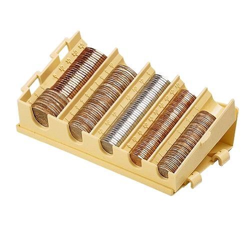 5 Compartment Compact Coin Counters Sorters Organizer Hold Pennies Dollars Dimes