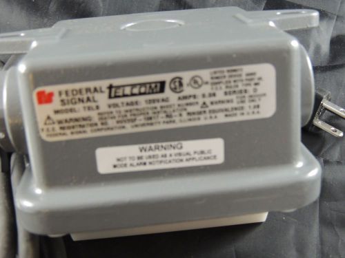 Federal Signal Telcom, 120V, Remote Ringer Device NEW Original Box Model TELS