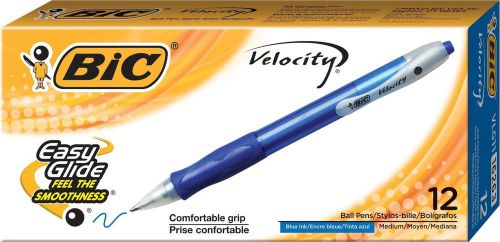 Bic velocity retractable ballpoint pen refillable medium point (1.0 mm) blue ... for sale