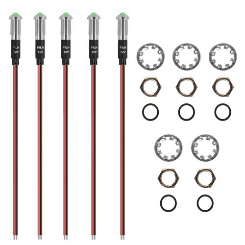 5pcs 8mm green metal led signal indicator light for coffee maker machine te447 for sale