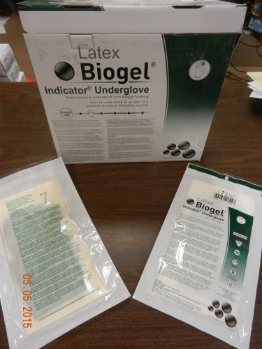 BioGel 31270 Green Latex Surg UnderGlove Sz7 Biogel Coat Dented Box Sale! 50prs