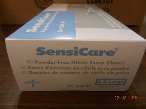 Medline 484805 SensiCare Nitrile Exam Glove Powder Free - 2XL -Case of 800 pcs