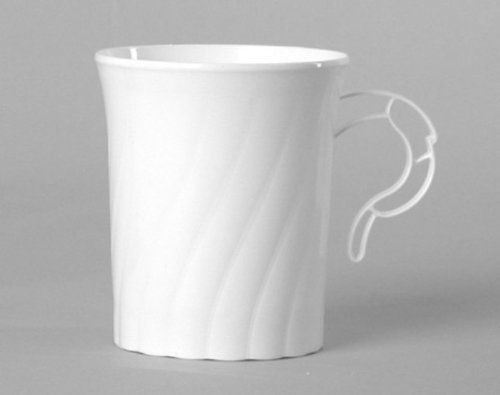 Classicware rscwm8248w polystyrene #6 drinkware shrink wrapped coffee mug, 8 oz for sale