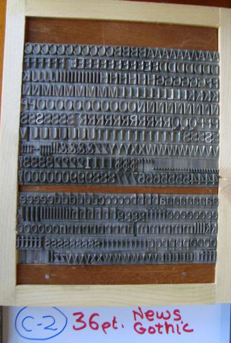 Letterpress Type - 36 pt. News Gothic