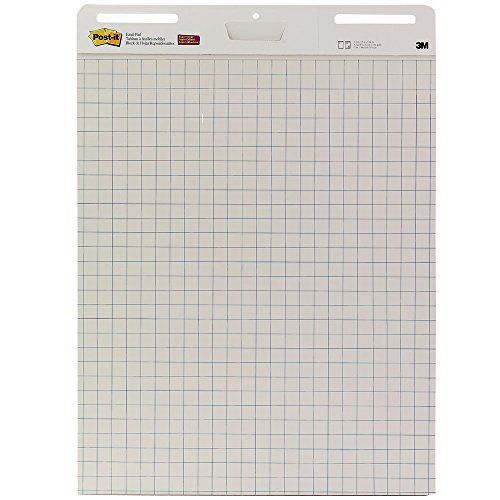 Post-it Easel Pad, 25 x 30-Inches Sheets, White with Grid, 30-Sheets/Pad,
