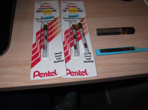 Lot of Pentel Erasers and .3 Leads