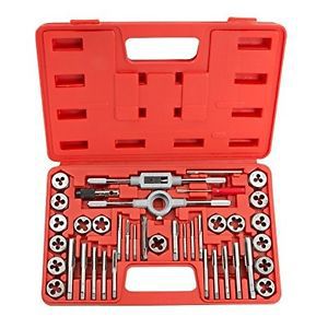 Tap and die set metric 39 piece home hand tools high quality milled alloy for sale