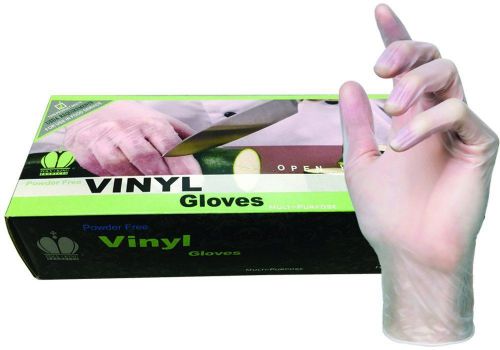 Poly king 1553-1-m-bx vinyl industrial grade food service glove (m) pack of 100 for sale