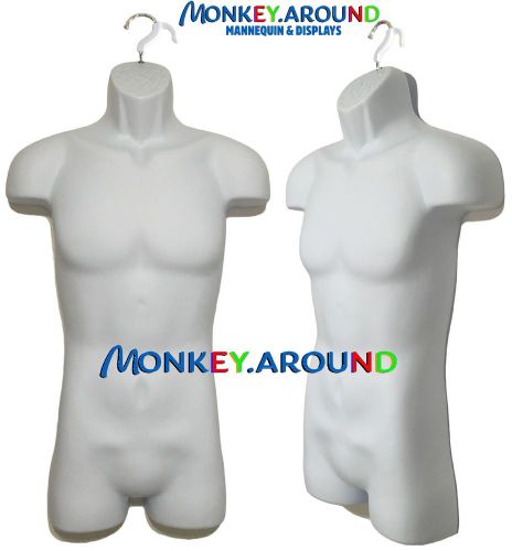Male Mannequin White Torso Dress Body Molded Form-Display Men Clothing Jersey