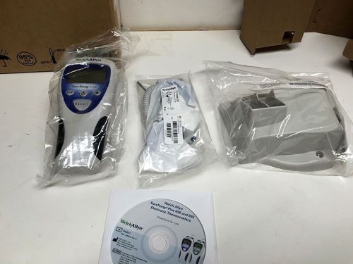 NEW WELCH ALLYN SURETEMP PLUS 692 PATIENT THERM  4FT PROBE, WALLHOLDER, 25 COVER