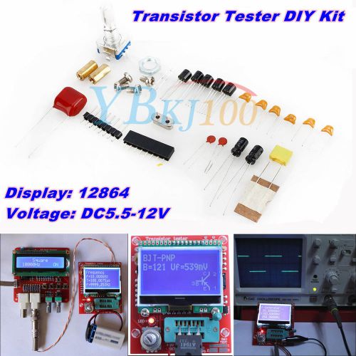 1x m328 12864 lcd transistor tester diy kit lcr esr diode triode frequency meter for sale