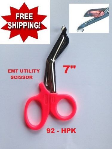 New 7&#034; EMT / Utility Scissors Medical, First Aid &amp; Emergency - H- PINK