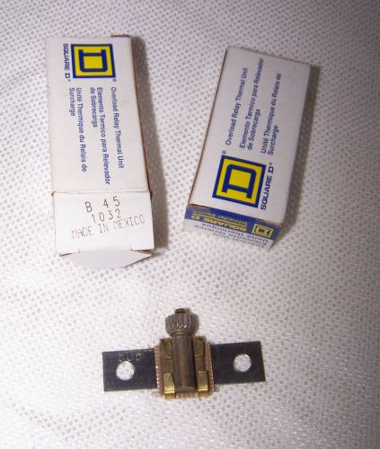 (2) new square d b 45 thermal overload heaters nib for sale