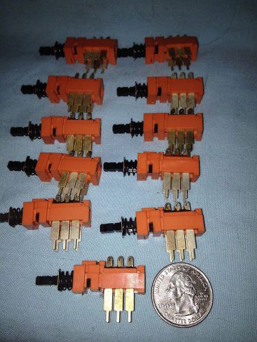 Lot of 20 Pushbutton Mini Switches - (9) UID 12-pin &amp; (11) 6-pin Latching - VGC