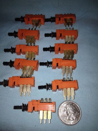Lot of 20 Pushbutton Mini Switches - (9) UID 12-pin &amp; (11) 6-pin Latching - VGC
