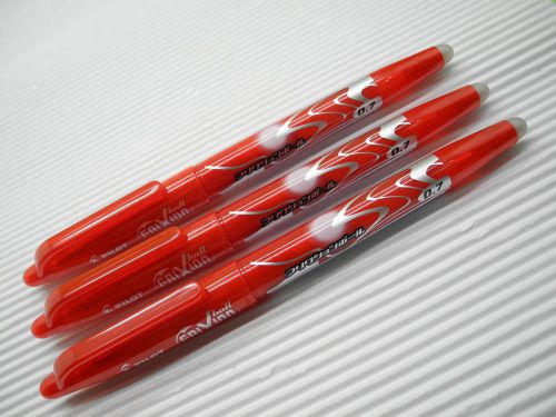 8pcs PILOT Eraser/FriXion 0.7mm roller ball pen/with cap RED(Japan)