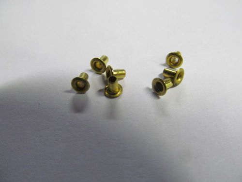 (100) Brass Hollow Rivets Or Electrical Wire Terminals.