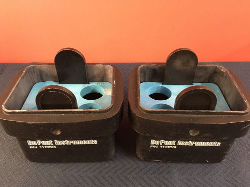 Lot of 2 Dupont PN 11053 Centrifuge Buckets w/ 4-Place Inserts #00830