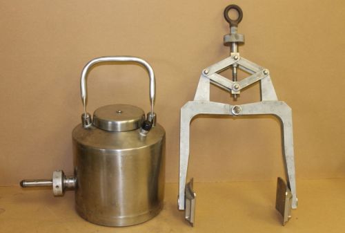 Cryogenic vessel, dewar,  with clamping holder, ss, custom, approx 1.5 liter for sale