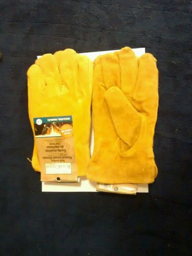 BLACK CANYON OUTFITTERS 91030/L Split Leather Gloves with Red Fleece Lining LRG