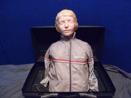 CPR Resusci Anne Laerdal Medical CPR Training Dummy w/ Case AS IS Untested