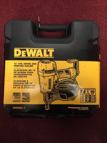 NEW DeWalt DW66C-1 Pneumatic 15° Coil Siding &amp; Fencing Nailer Nail Gun