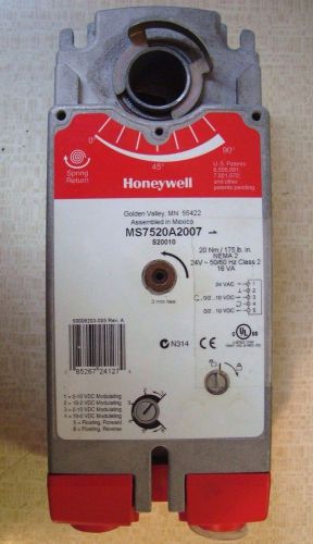 HONEYWELL DIRECT MOUNT ELECTRIC ACTUATOR WITH SPRING RETURN MODEL MS7520A2007