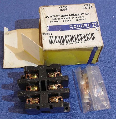 SQUARE D 9998 LA-33 CONTACT REPLACEMENT KIT NIB 59821 for 8910 30a KO-3