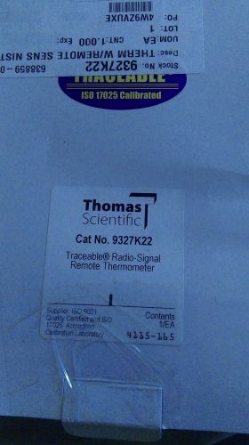 Thomas Traceable ABS plastic Radio-Signal Thermometer, with Remote Probe, -58 to
