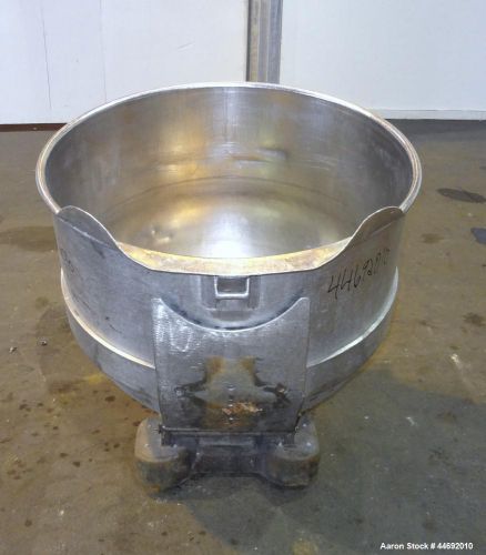 Used- AMF Glen 340 Quart (85 Gallon) Mixing Bowl, 304 Stainless Steel. Approxima