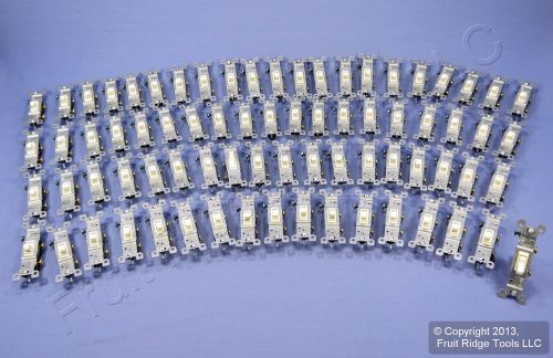 75 leviton framed almond toggle single pole wall light switches 15a 120v 1451-2a for sale