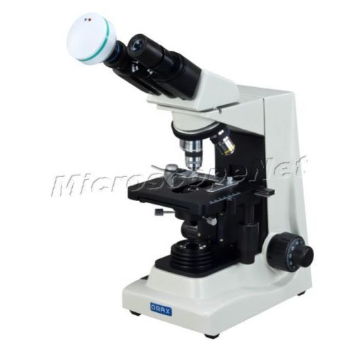 OMAX 2MP Digital Siedentopf Darkfield Compound Microscope 1600X+100X Plan Obj.